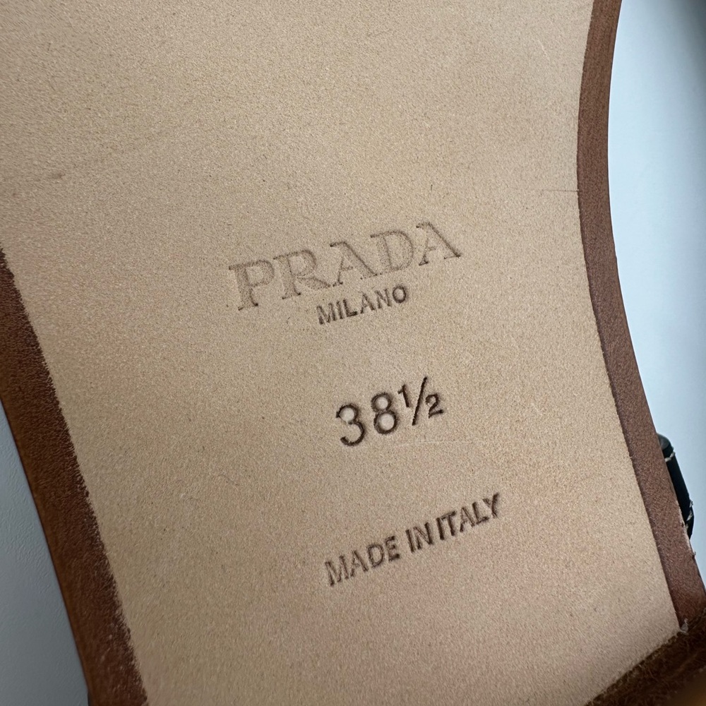 Prada Black and Cream Rope Sandals - Picture 5 of 10